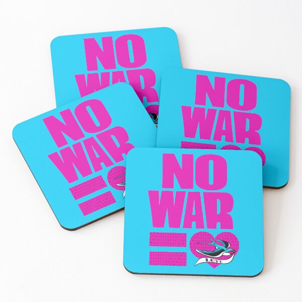 Item preview, No war = Love (blue bird) designed and sold by RockabunnyShop.