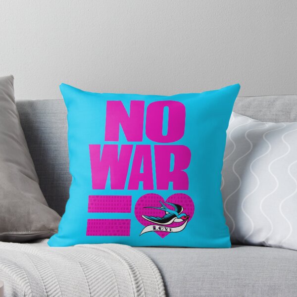 Item preview, No war = Love (blue bird) designed and sold by RockabunnyShop.