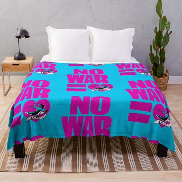 Item preview, No war = Love (blue bird) designed and sold by RockabunnyShop.