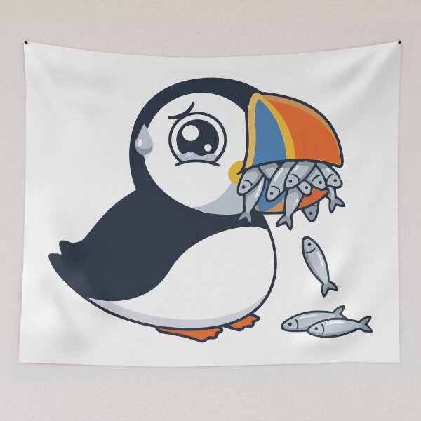 Item preview, Overwhelmed But Colorful Funny Atlantic Puffin designed and sold by Petzzz.