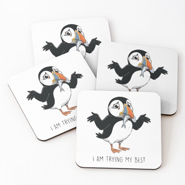 Item preview, I Am Trying My Best Anxious Atlantic Puffin designed and sold by Petzzz.
