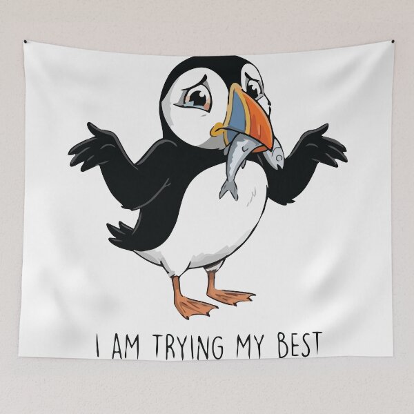 Item preview, I Am Trying My Best Anxious Atlantic Puffin designed and sold by Petzzz.