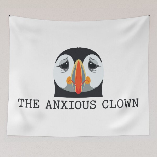 Item preview, The Anxious Clown Sad Atlantic Puffin Meme designed and sold by Petzzz.