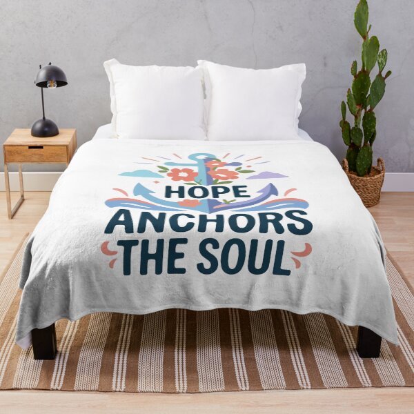 Item preview, Hope Anchors The Soul Christian Anchor – Floral Nautical Faith Quote , Bible Verse Inspirational Gift designed and sold by stylishdzign.