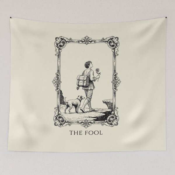 Item preview, The Fool Tarot Card 0 designed and sold by AestheticsTime.