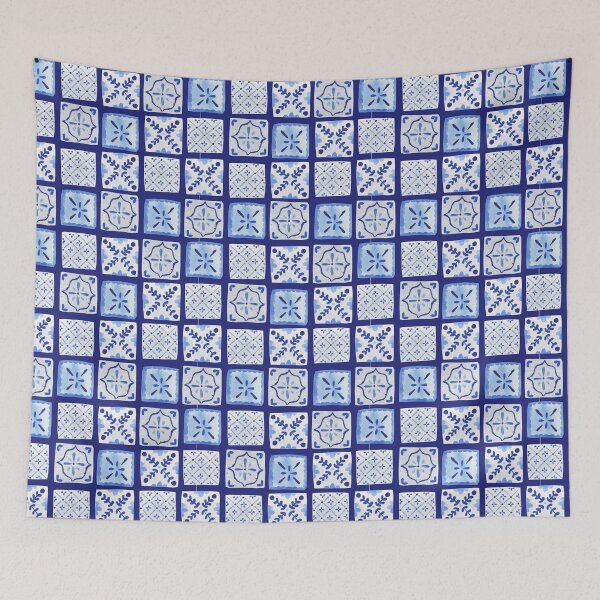 Item preview, Santorini Blue Tiles Pattern designed and sold by kellie-jayne.