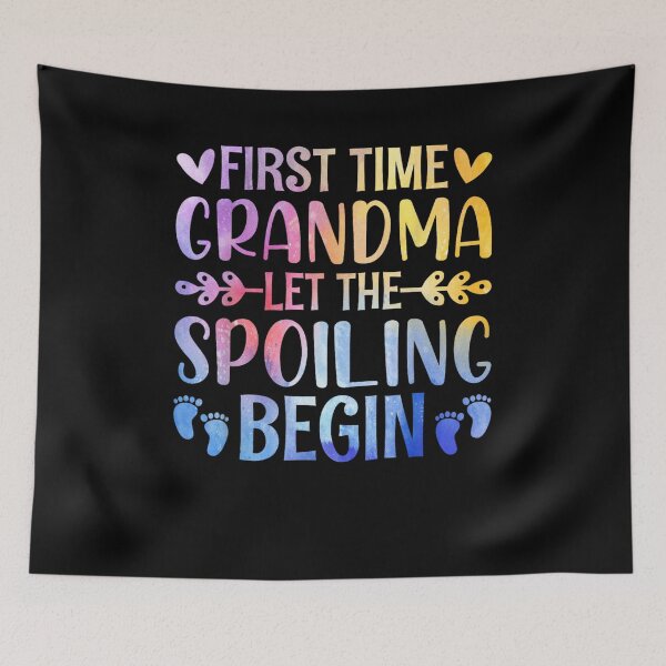 Item preview, First Time Grandma Let the Spoiling Begin Baby Announcement designed and sold by Boutkimaewab.
