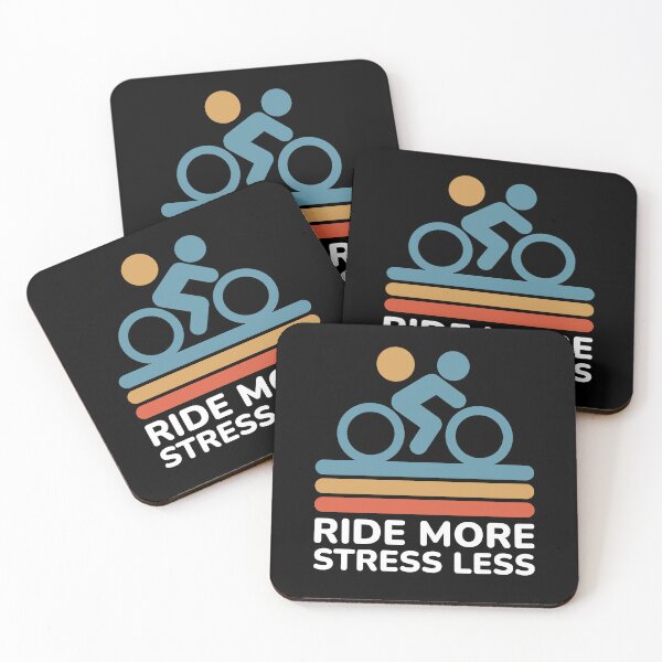 Item preview, Ride More Stress Less - Cycling Motivation designed and sold by Shape Snip Studio.