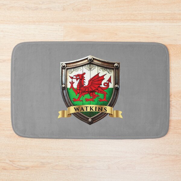 Item preview, Watkins Wales Heraldic Name Shield designed and sold by Highlandkings.
