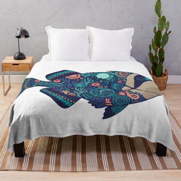 Item preview, Colorful Picasso Triggerfish – Folk Art by heidiannemorris © designed and sold by FOLK ART FUSION by heidiannemorris.