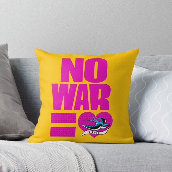Item preview, No war = Love (yellow) designed and sold by RockabunnyShop.