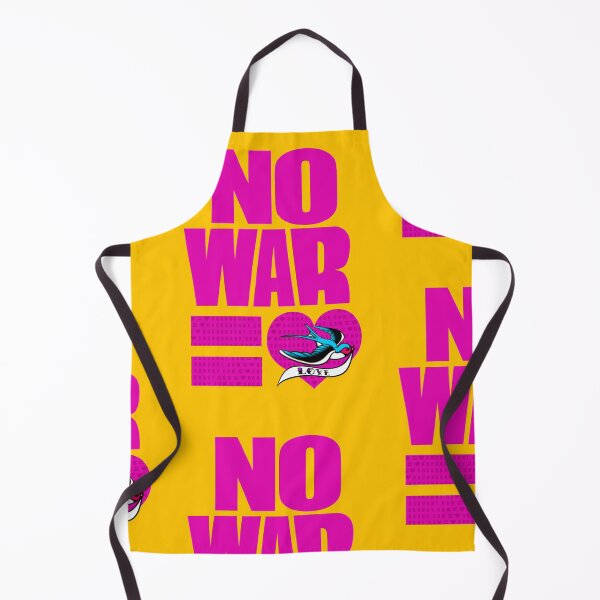 Item preview, No war = Love (yellow) designed and sold by RockabunnyShop.