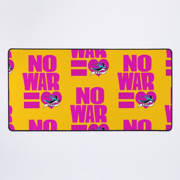 Item preview, No war = Love (yellow) designed and sold by RockabunnyShop.