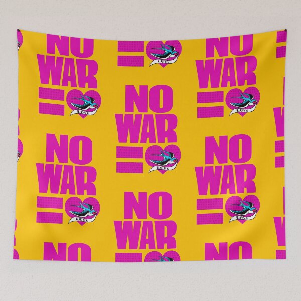Item preview, No war = Love (yellow) designed and sold by RockabunnyShop.