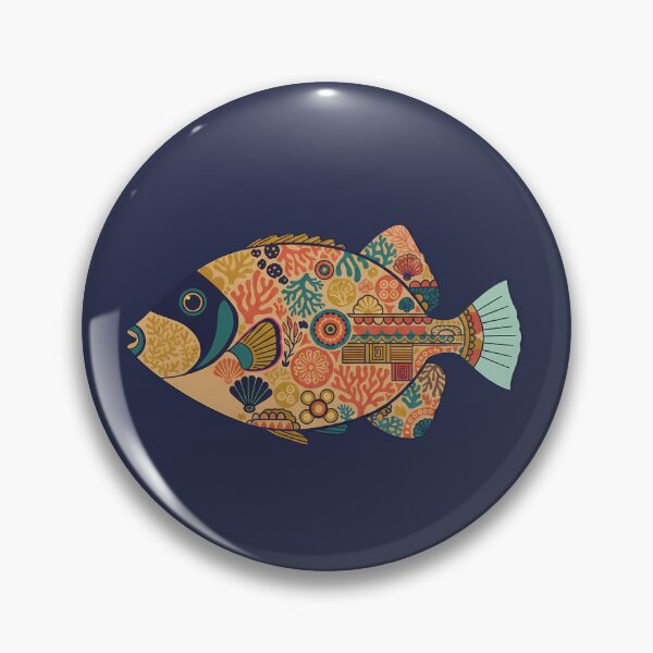 Item preview, Colorful Picasso Triggerfish – Folk Art by heidiannemorris © designed and sold by FOLK ART FUSION by heidiannemorris.