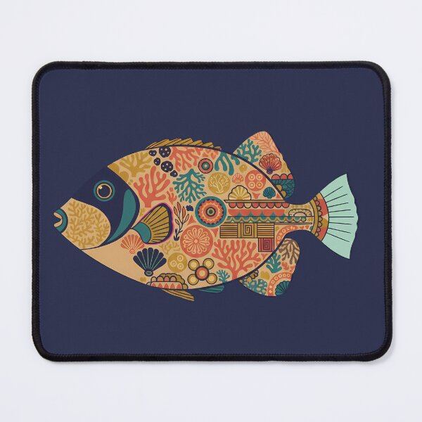 Item preview, Colorful Picasso Triggerfish – Folk Art by heidiannemorris © designed and sold by FOLK ART FUSION by heidiannemorris.