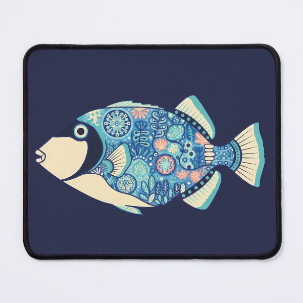 Item preview, Colorful Picasso Triggerfish – Folk Art by heidiannemorris © designed and sold by FOLK ART FUSION by heidiannemorris.