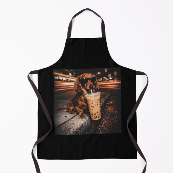 Item preview, Funny Dachshund Drinking Iced Coffee, Dachshund Lover, Dog Lover Meme, Vintage Sausage Dog 2 designed and sold by SanipepaVase.