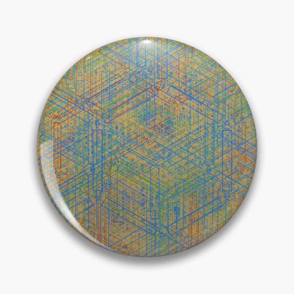 Item preview, Abstract Isometric Geometry Maze – Retro Futuristic Blueprint Art designed and sold by vasanthrajark.