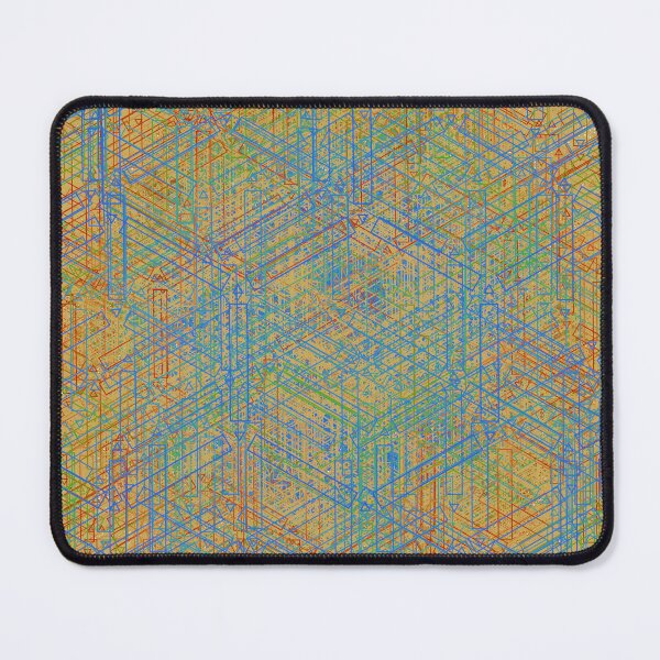 Item preview, Abstract Isometric Geometry Maze – Retro Futuristic Blueprint Art designed and sold by vasanthrajark.
