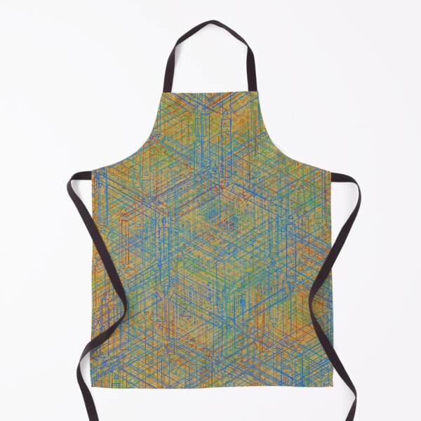 Item preview, Abstract Isometric Geometry Maze – Retro Futuristic Blueprint Art designed and sold by vasanthrajark.