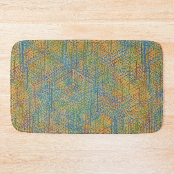 Item preview, Abstract Isometric Geometry Maze – Retro Futuristic Blueprint Art designed and sold by vasanthrajark.
