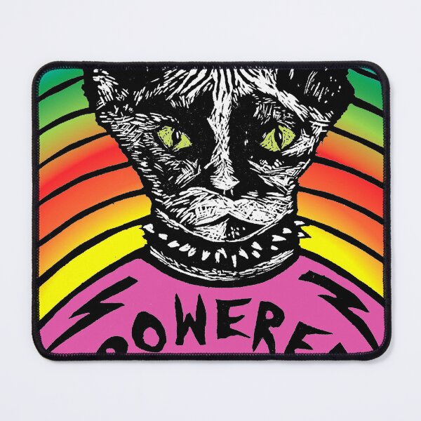 Item preview, POWERED BY PUSSY AND PRIDE - Kitty Cat Rainbow Queer Gay designed and sold by PixelPalmer.