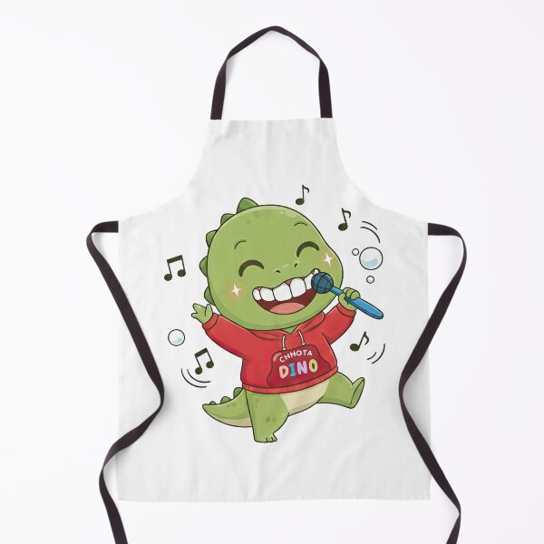 Item preview, Chhota Dino Big Tooth Smile – Cute Kawaii Dinosaur in Hoodie designed and sold by MeeraArts&Crafts.