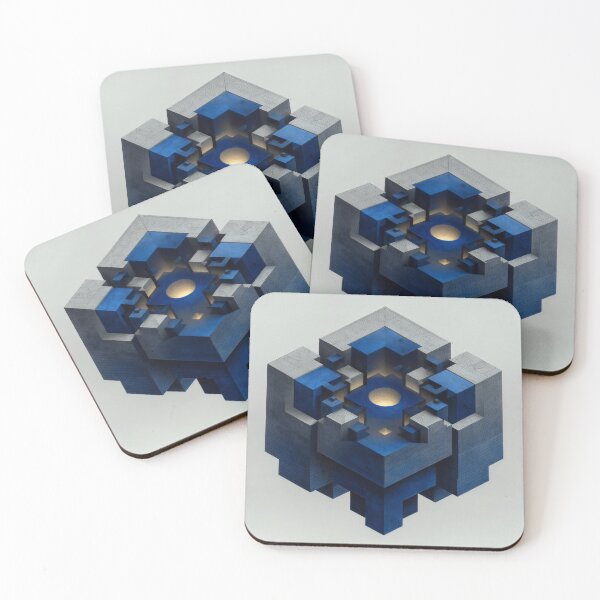 Item preview, Deep Blue Geometric Core Architecture designed and sold by LuminousFoundry.