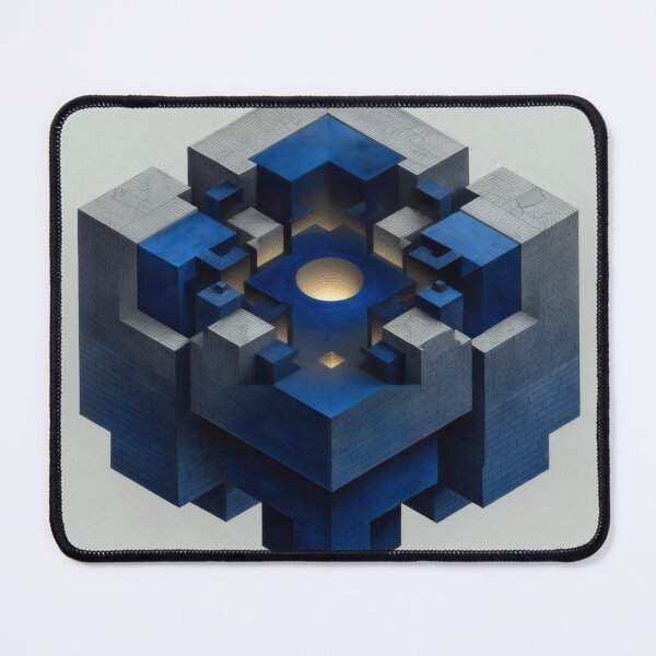 Item preview, Deep Blue Geometric Core Architecture designed and sold by LuminousFoundry.