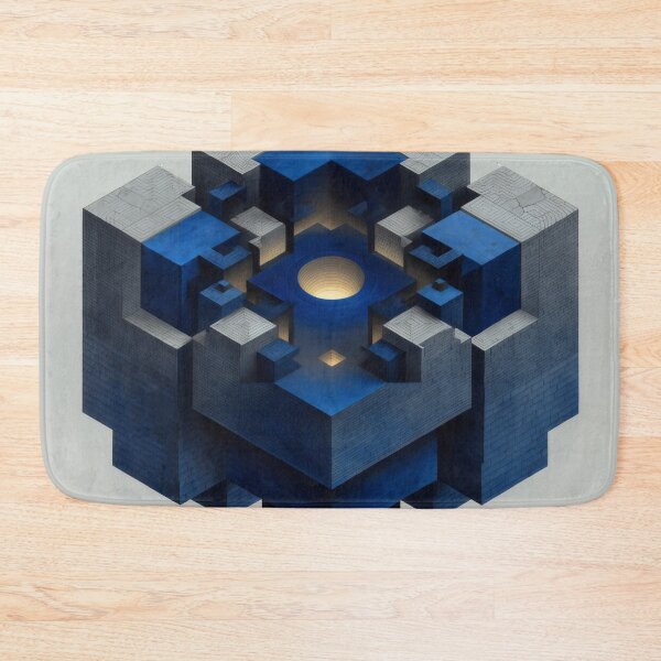 Item preview, Deep Blue Geometric Core Architecture designed and sold by LuminousFoundry.