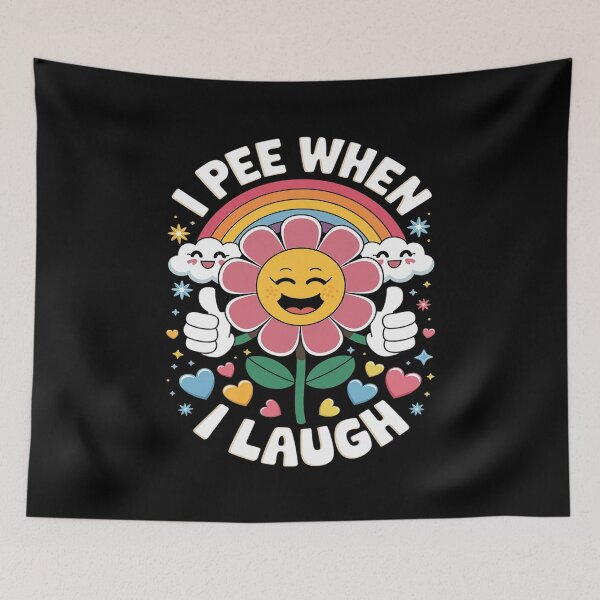 Item preview, I Pee When I Laugh Naughty Adult Humor Rainbow  designed and sold by joyouartArt.