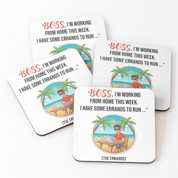 Item preview, Funny Smart Working - Running Errands at the Beach designed and sold by Creative Quests.