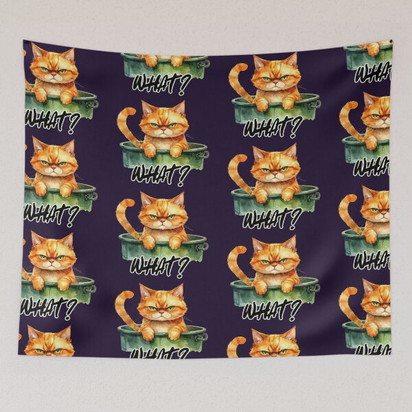 Item preview, What? An orange cat with attitude. designed and sold by LiskoDesign.