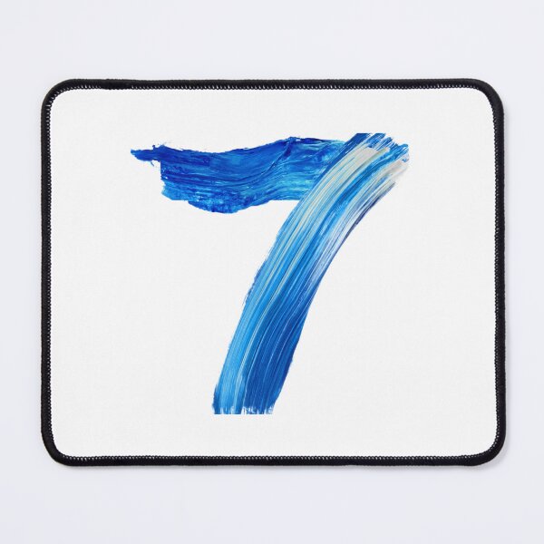 Item preview, Abstract Blue Number 7 – Artistic Brush Stroke Digit Design designed and sold by Artsy Corner.