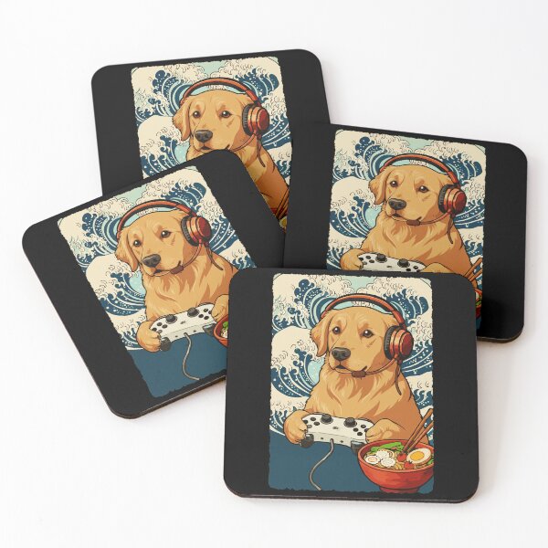 Item preview, Gaming Dog Headset Gamer Cute Animal Illustration designed and sold by JEFDodsonArt.