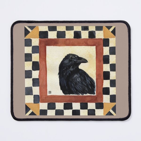 Item preview, Regal Raven in Check Frame designed and sold by oh-bi-me.