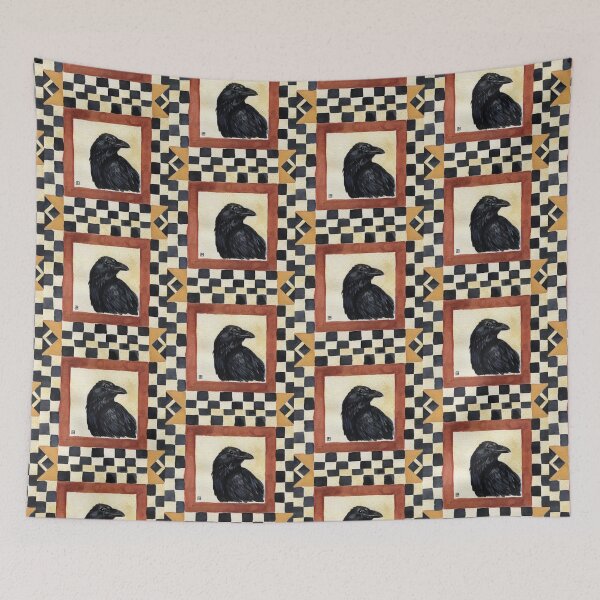 Item preview, Regal Raven in Check Frame  designed and sold by oh-bi-me.