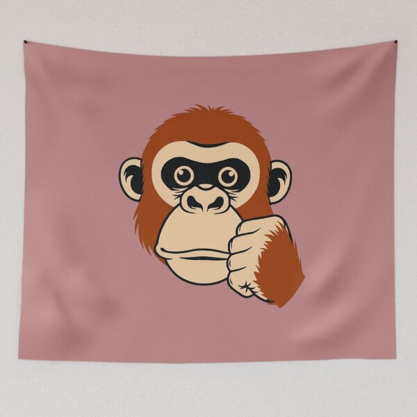 Item preview, Chimp Champ: Determined Punch Monkey Graphic designed and sold by InkWeaveShop.