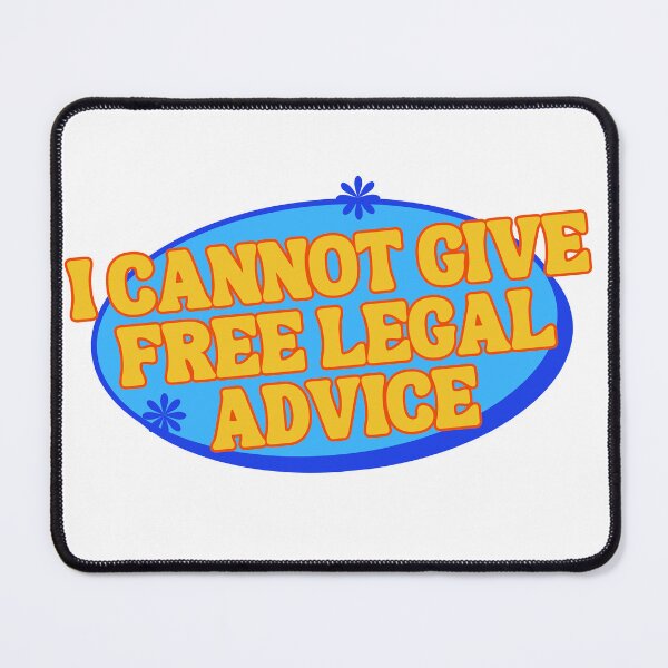 Item preview, I Cannot Give Free Legal Advice - Lawyer Humor - Blue/Orange designed and sold by ashleygus.