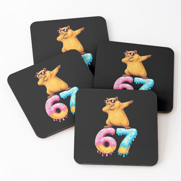 Item preview, 67 Funny Capybara Birthday Number Cute Dab Style  designed and sold by gladysenglish.