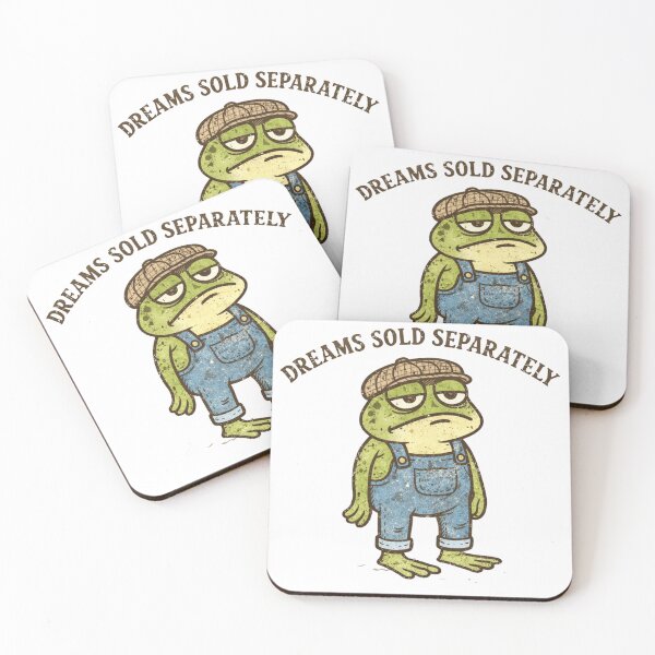 Item preview, Dreams Sold Separately - Burnt-out Depressed Frog Meme designed and sold by Envision Designs.