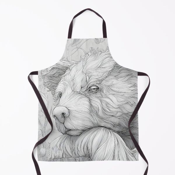 Item preview, Detailed Teddy Bear Portrait With Botanical Linework designed and sold by Shoot-The-Moon.