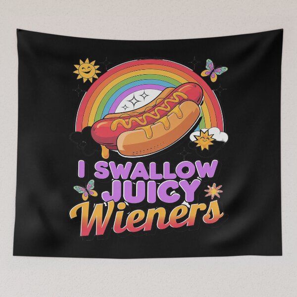 Item preview, I Swallow Juicy Wiener Embarrassing Adult Humor Women  designed and sold by joyouartArt.