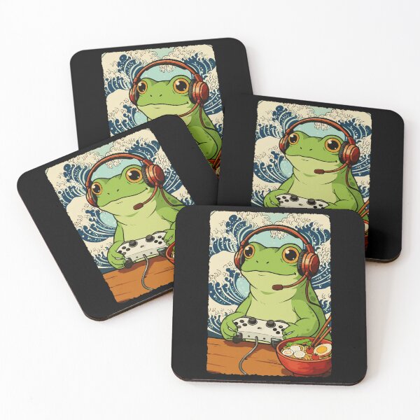 Item preview, Gamer Frog Cute Gaming Illustration designed and sold by JEFDodsonArt.