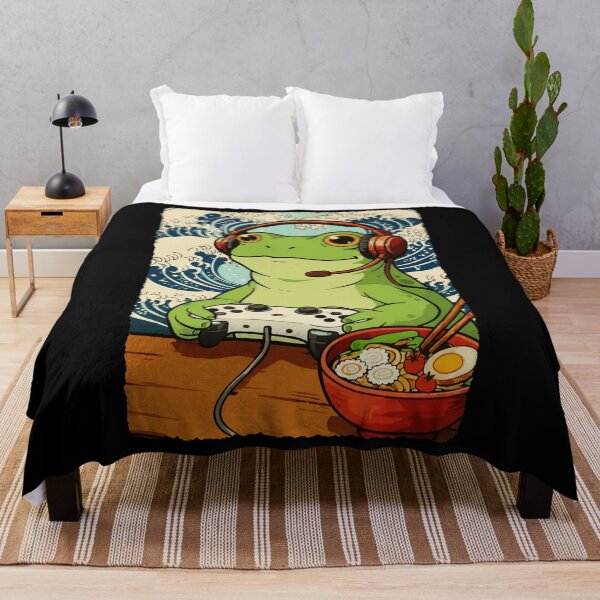 Item preview, Gamer Frog Cute Gaming Illustration designed and sold by JEFDodsonArt.
