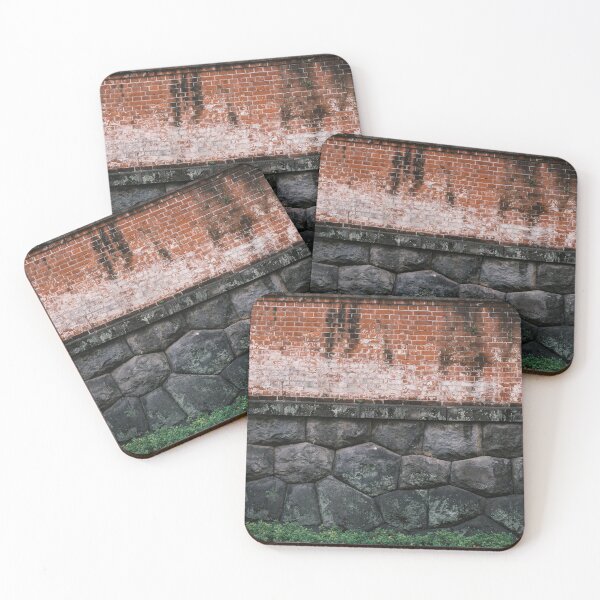 Item preview, Historic Stone and Brick Wall at Kyū-Iwasaki-tei Garden, Tokyo, Japan designed and sold by Pix4Japan.