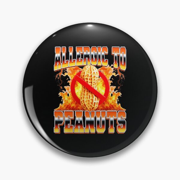 Item preview, ALLERGIC TO PEANUTS Funny Allergy Warning Statement Bold  designed and sold by tadmercado.