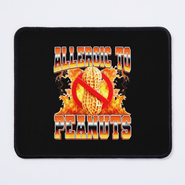 Item preview, ALLERGIC TO PEANUTS Funny Allergy Warning Statement Bold  designed and sold by tadmercado.