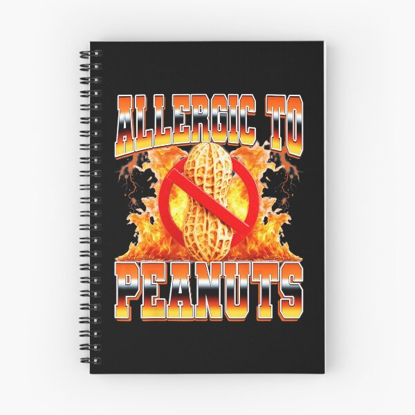 Item preview, ALLERGIC TO PEANUTS Funny Allergy Warning Statement Bold  designed and sold by tadmercado.
